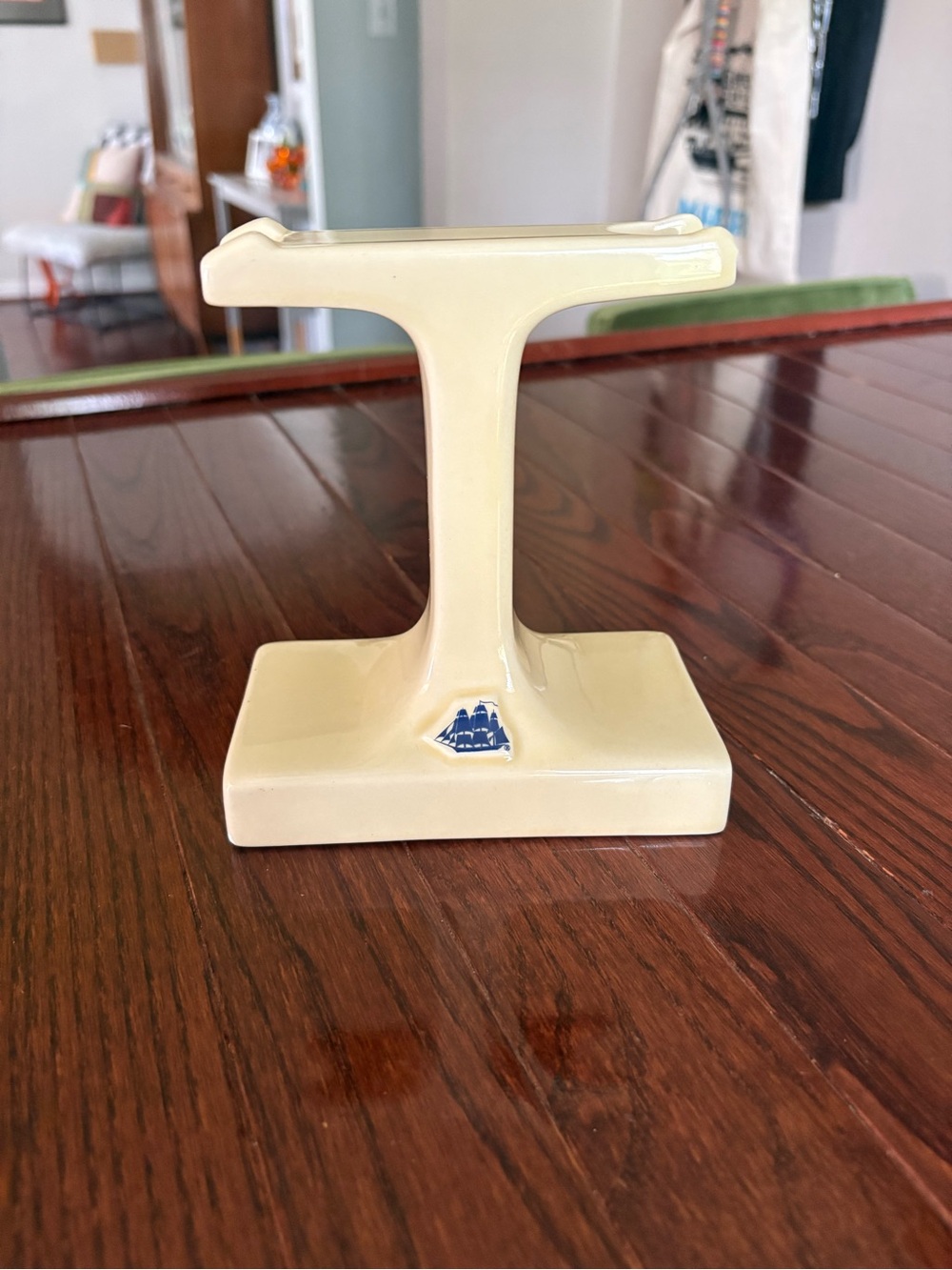 Vintage Old Spice 1985 Ceramic Shaving Stand Shulton Cosrich Shave Brush Holder